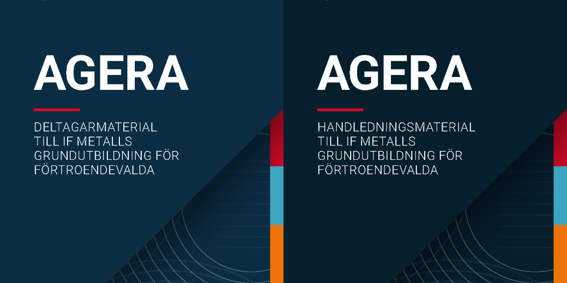 Framsidan på deltagarmaterialet och handledningsmaterialet för Agera.