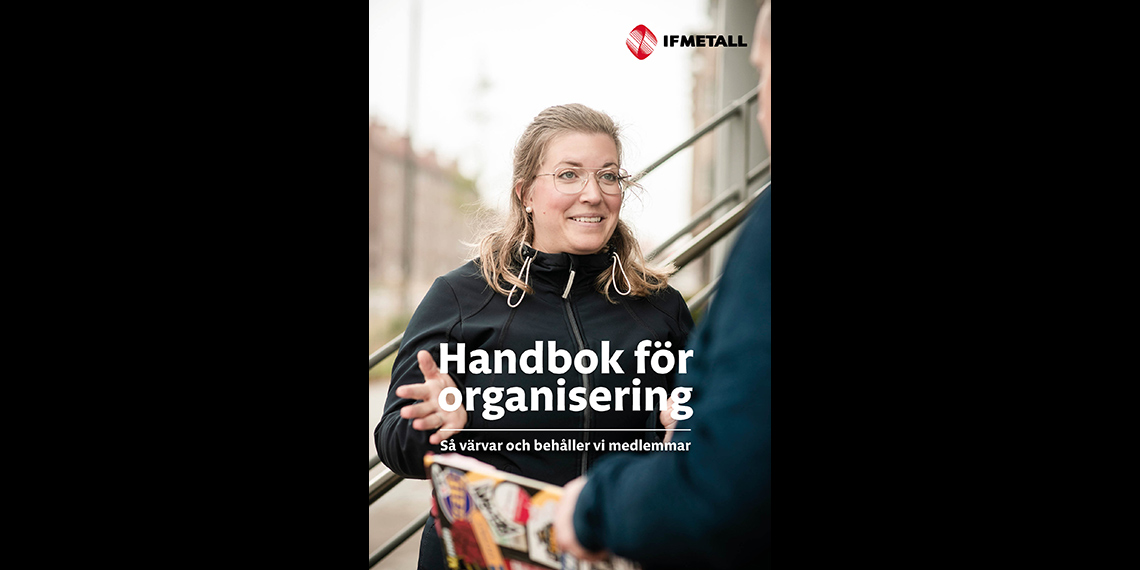 Omslaget till Handbok för organisering mot svart bakgrund.