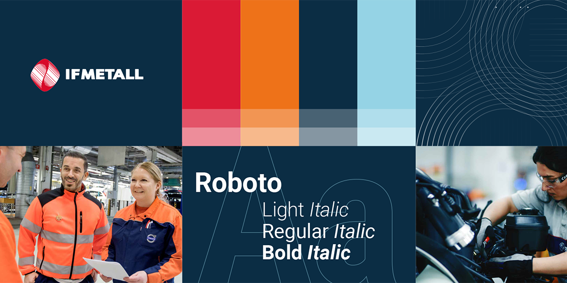 Utdrag från den nya grafiska profilen