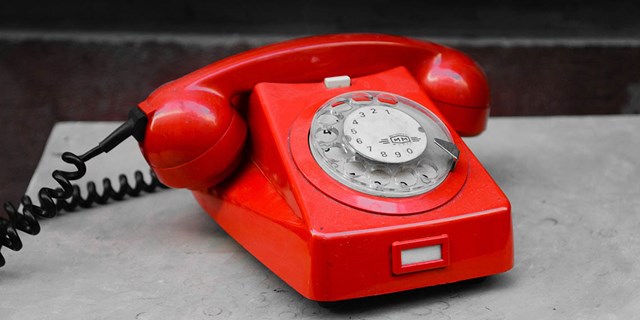 En telefon av gammaldags modell