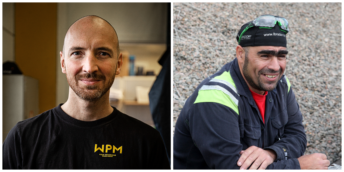 Mårten Pedersen, WPM, och Tarek Al Jarouchi, regionalt skyddsombud IF Metall.