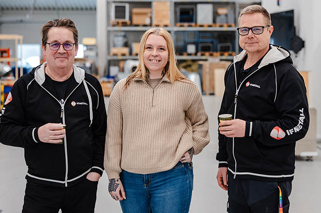 Rolf Sass, fackligt-politiskt ansvarig, Julia Jansson, vice ordförande, och ordförande Tony Bölja