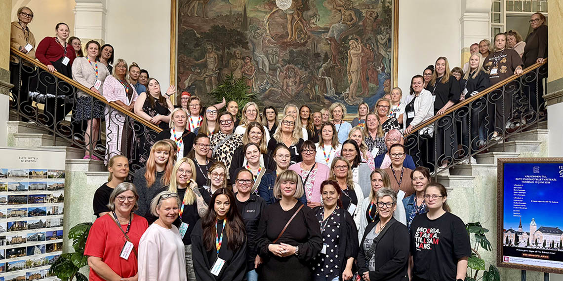 Gruppfoto på nätverket