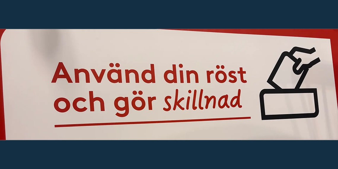 Skylt om kyrkovalet