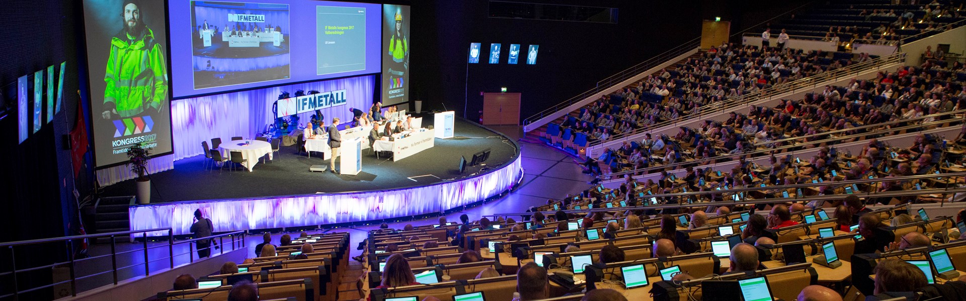 Foto från kongresshallen under kongressen 2017